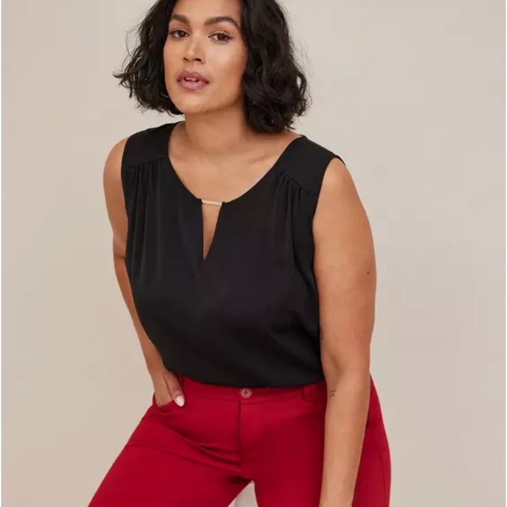 Torrid Studio Metal Keyhole Sleeveless Blouse